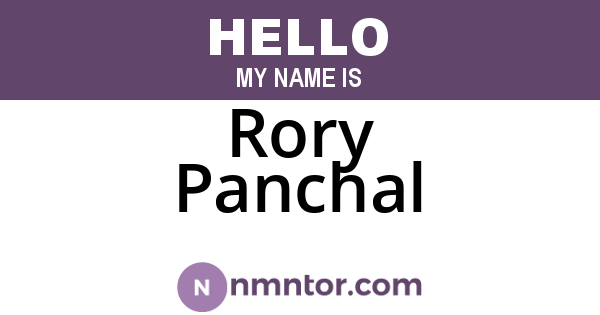 Rory Panchal