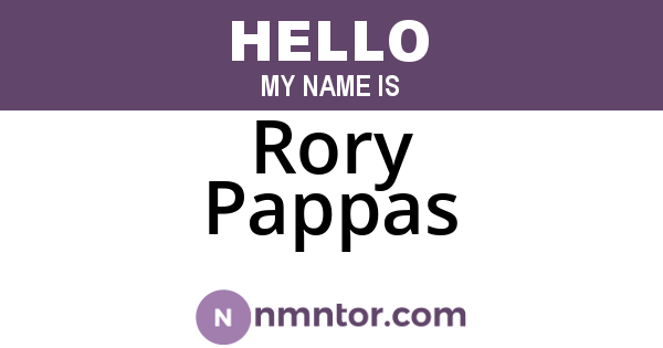 Rory Pappas
