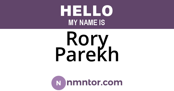 Rory Parekh