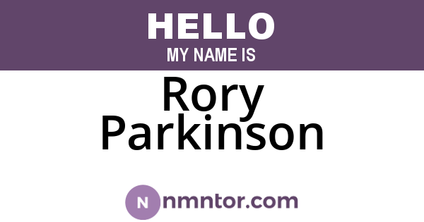 Rory Parkinson