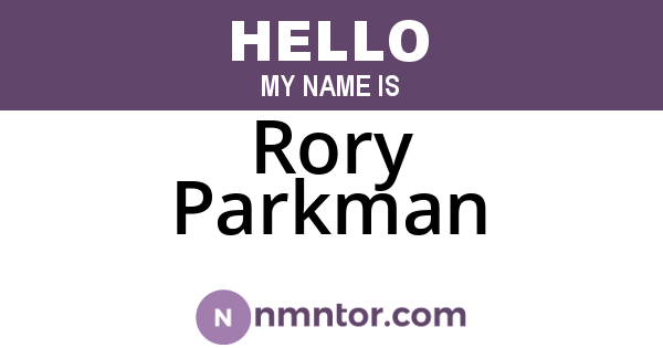 Rory Parkman