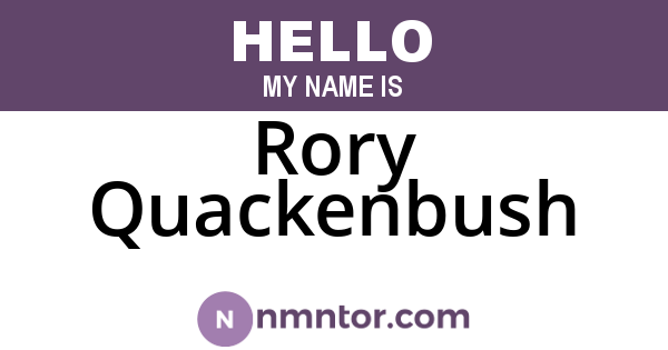 Rory Quackenbush