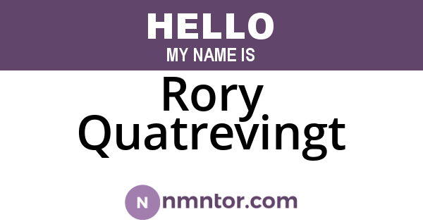 Rory Quatrevingt