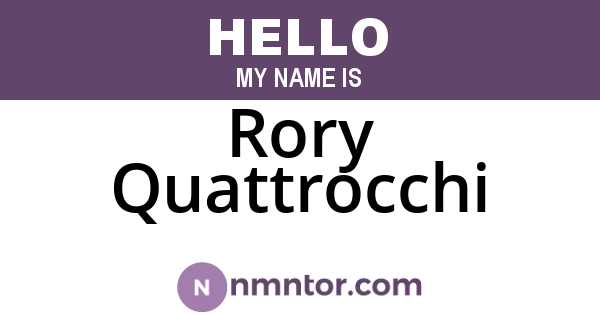 Rory Quattrocchi