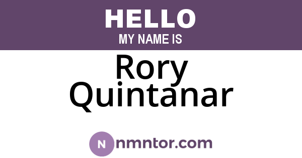 Rory Quintanar