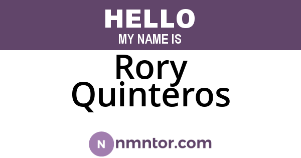 Rory Quinteros