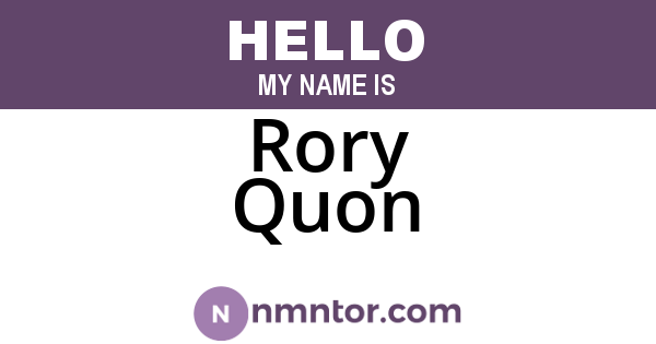 Rory Quon
