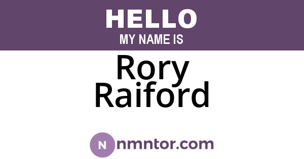 Rory Raiford