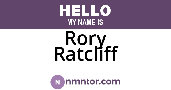 Rory Ratcliff
