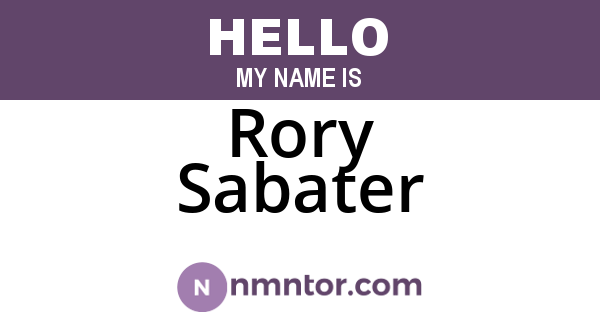 Rory Sabater