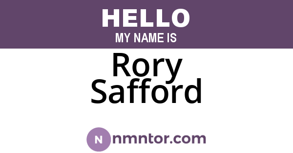 Rory Safford