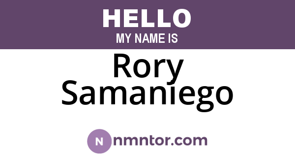 Rory Samaniego