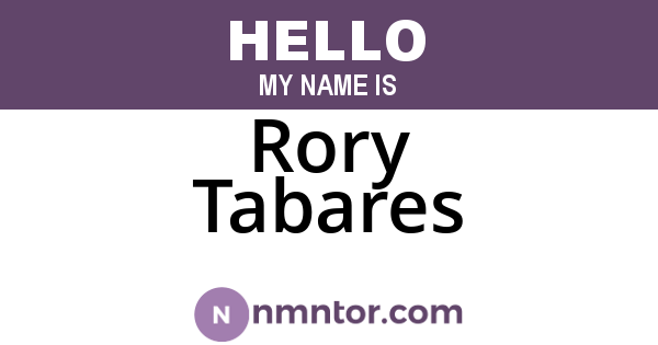 Rory Tabares