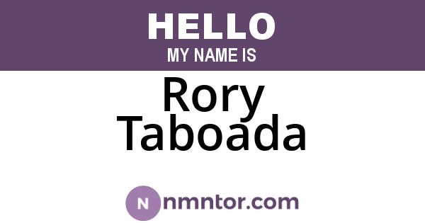 Rory Taboada