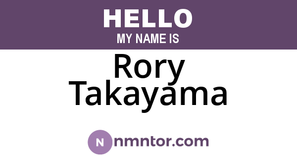 Rory Takayama