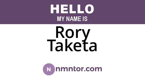 Rory Taketa