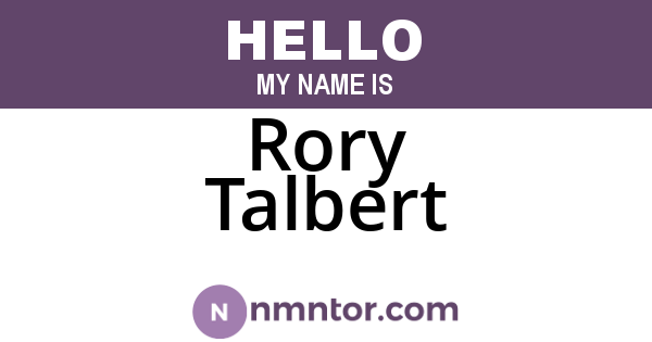 Rory Talbert