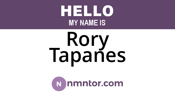 Rory Tapanes