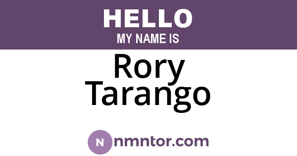 Rory Tarango