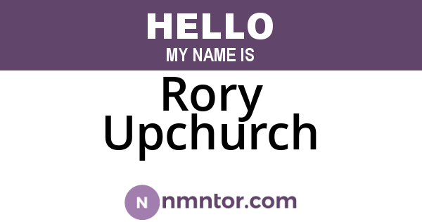 Rory Upchurch