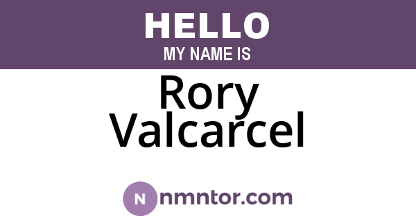 Rory Valcarcel