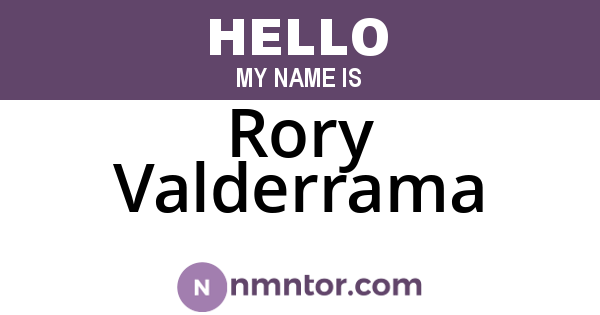 Rory Valderrama