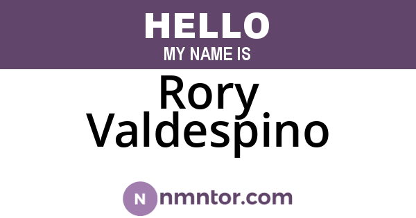 Rory Valdespino