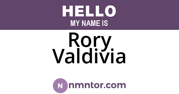 Rory Valdivia