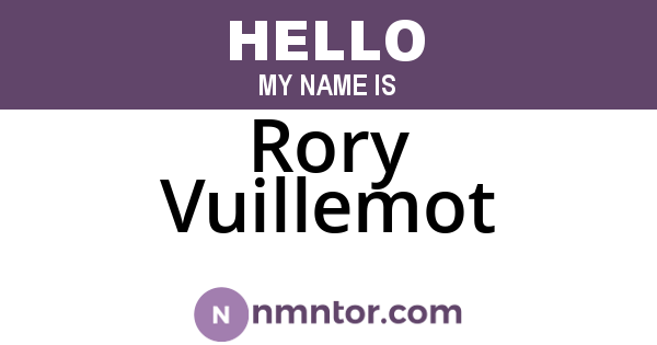 Rory Vuillemot