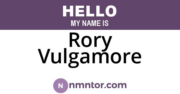 Rory Vulgamore