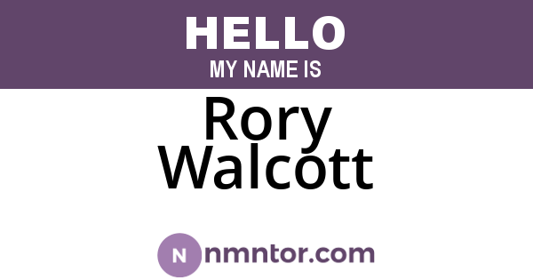 Rory Walcott
