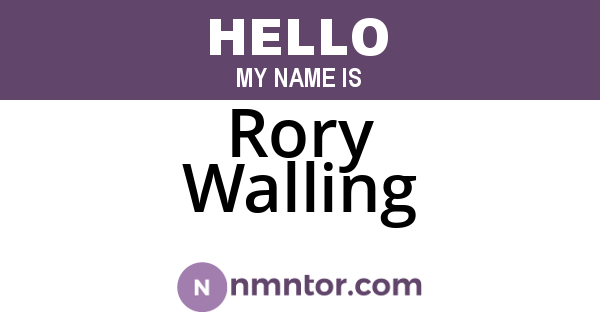 Rory Walling