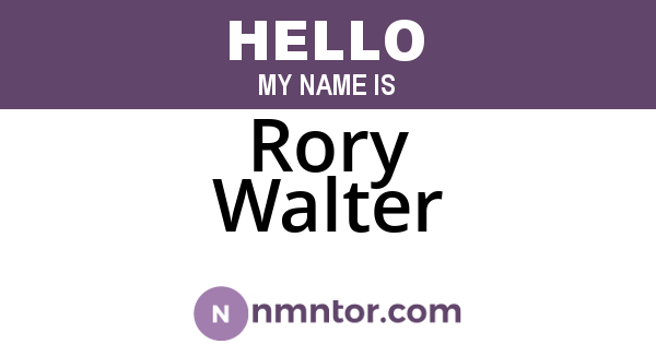 Rory Walter