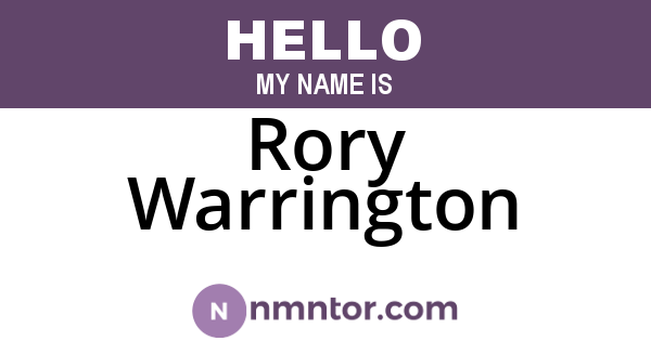 Rory Warrington