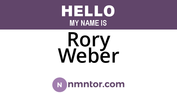 Rory Weber