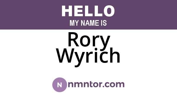 Rory Wyrich