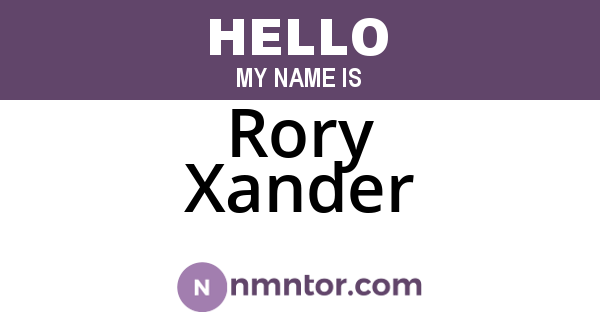 Rory Xander