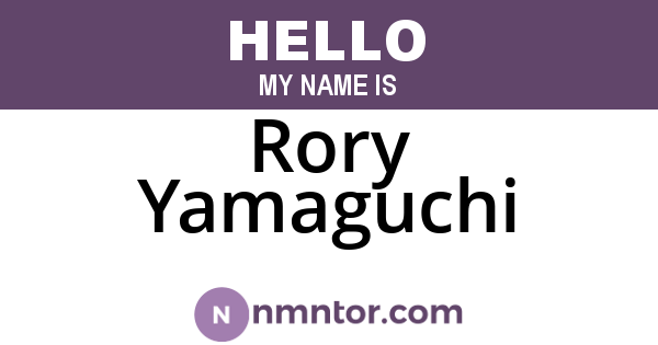 Rory Yamaguchi