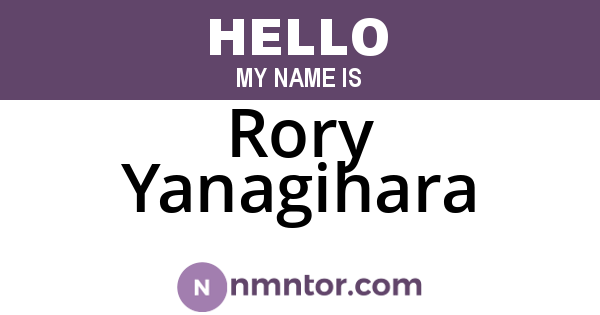 Rory Yanagihara