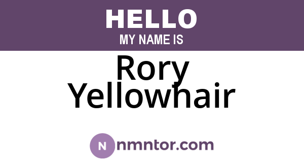 Rory Yellowhair