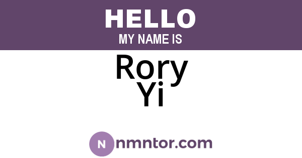 Rory Yi