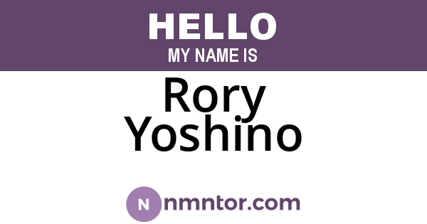 Rory Yoshino