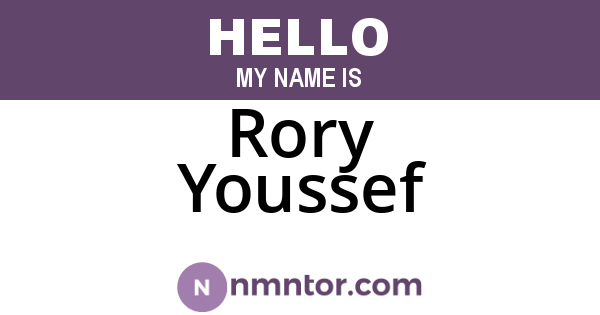 Rory Youssef