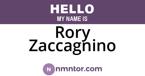 Rory Zaccagnino