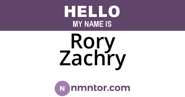 Rory Zachry