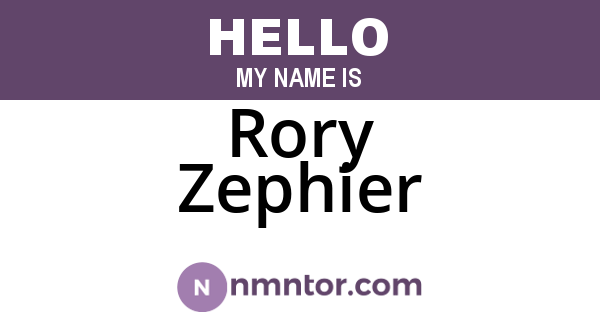 Rory Zephier