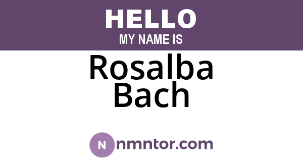 Rosalba Bach