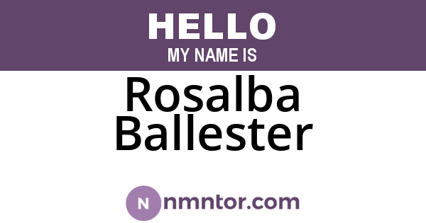 Rosalba Ballester