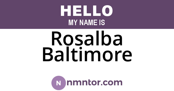 Rosalba Baltimore