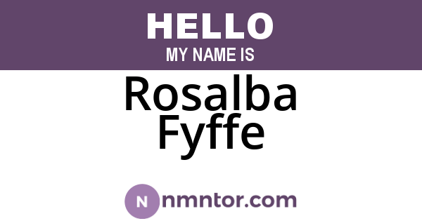 Rosalba Fyffe